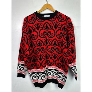 Vintage 80's Funky Acrylic Pullover Sweater size Large